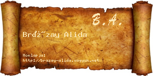 Brázay Alida névjegykártya